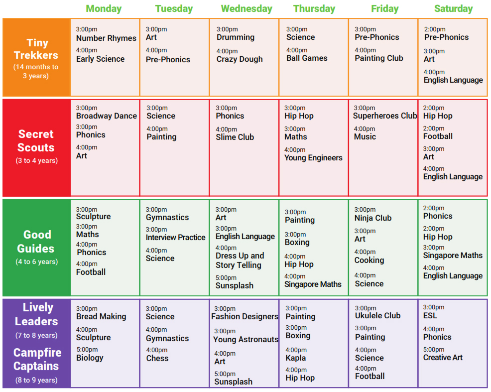 Schedule