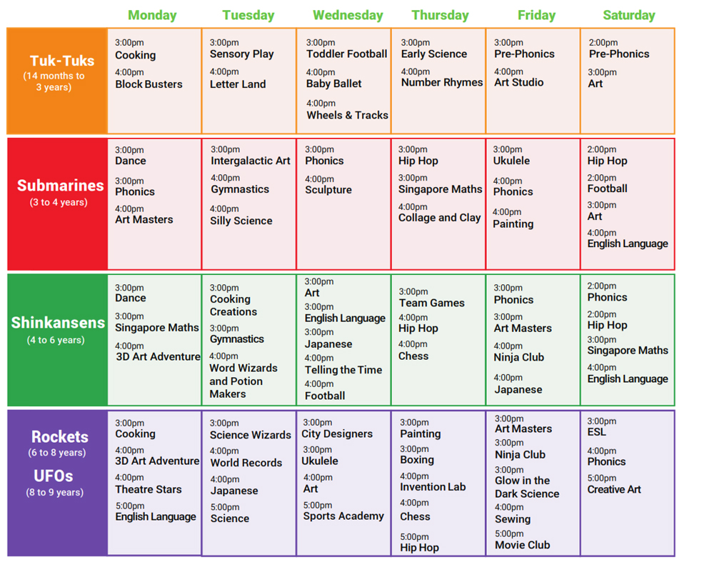 Schedule