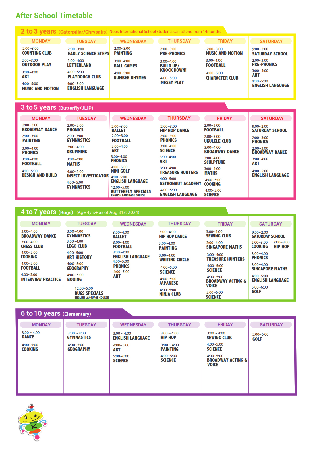 Schedule