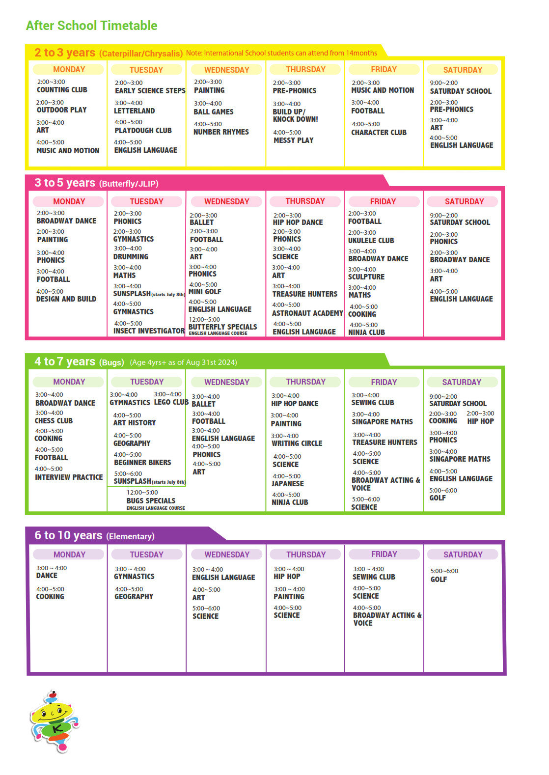 Schedule