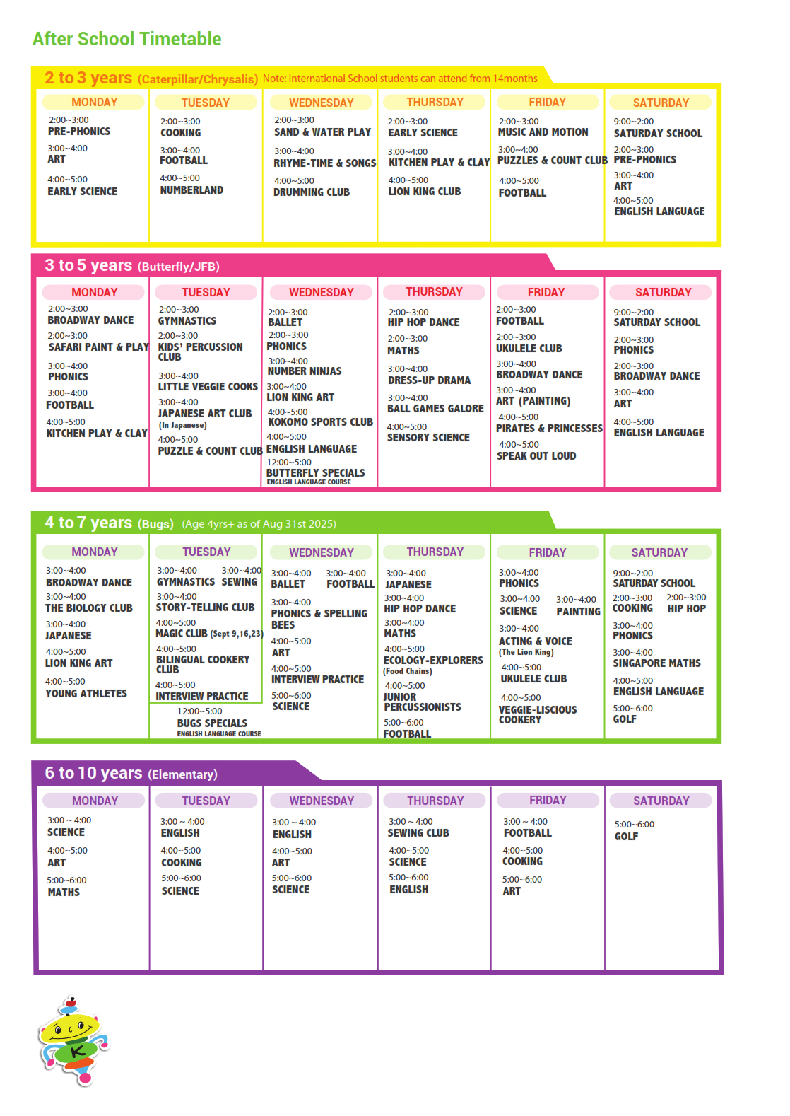 Schedule