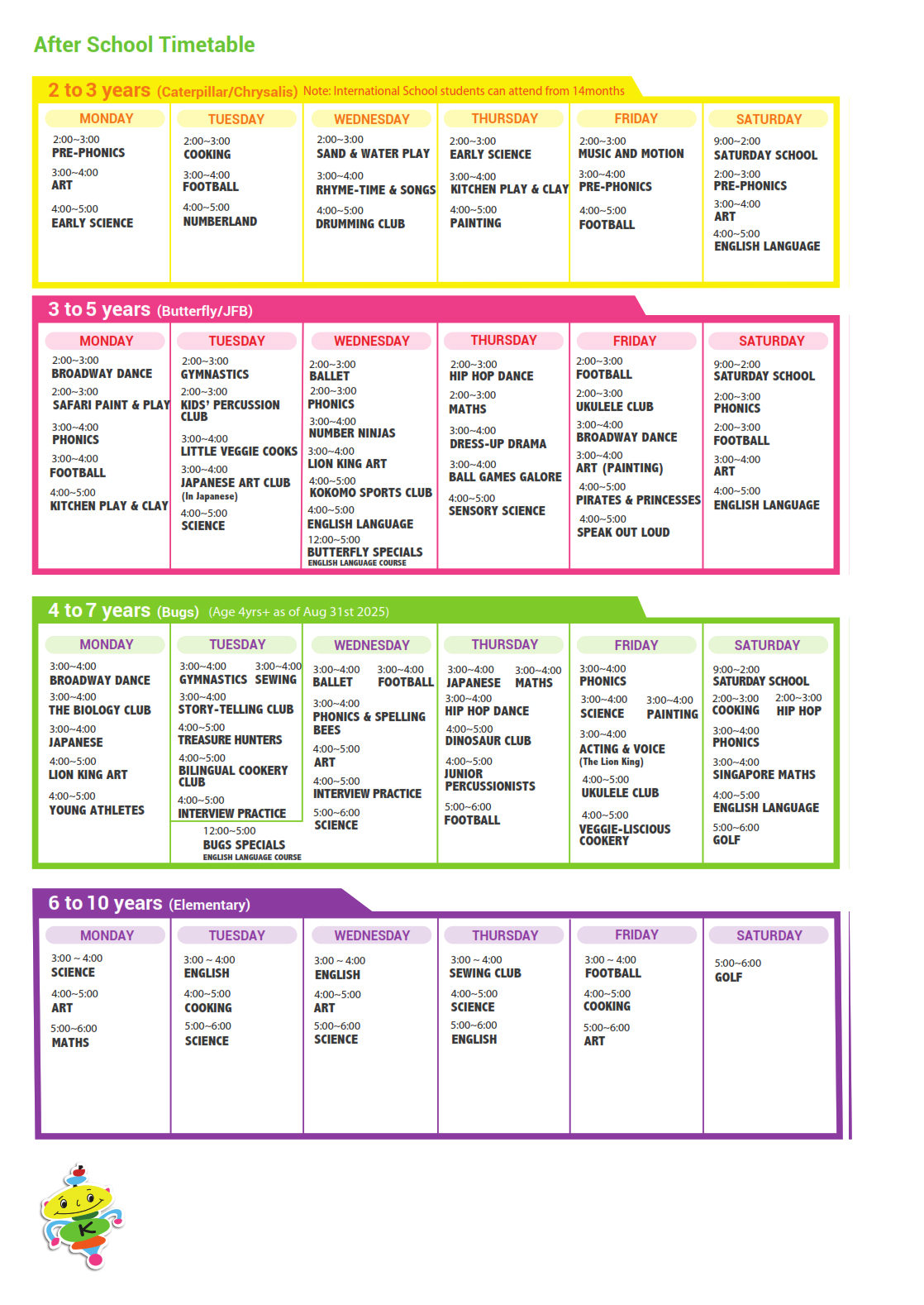 Schedule