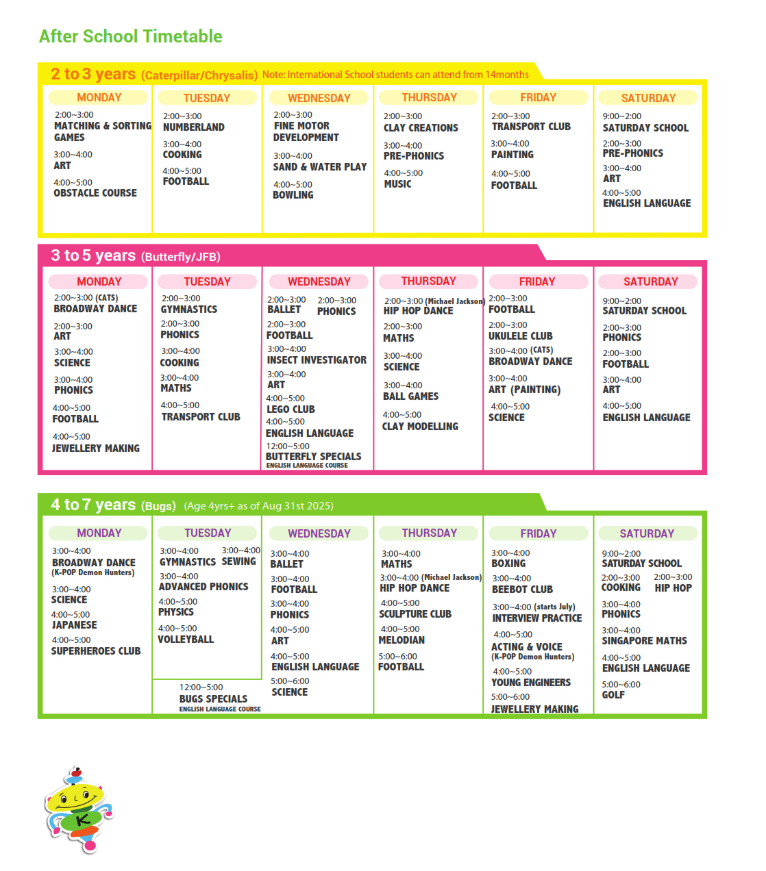 Schedule