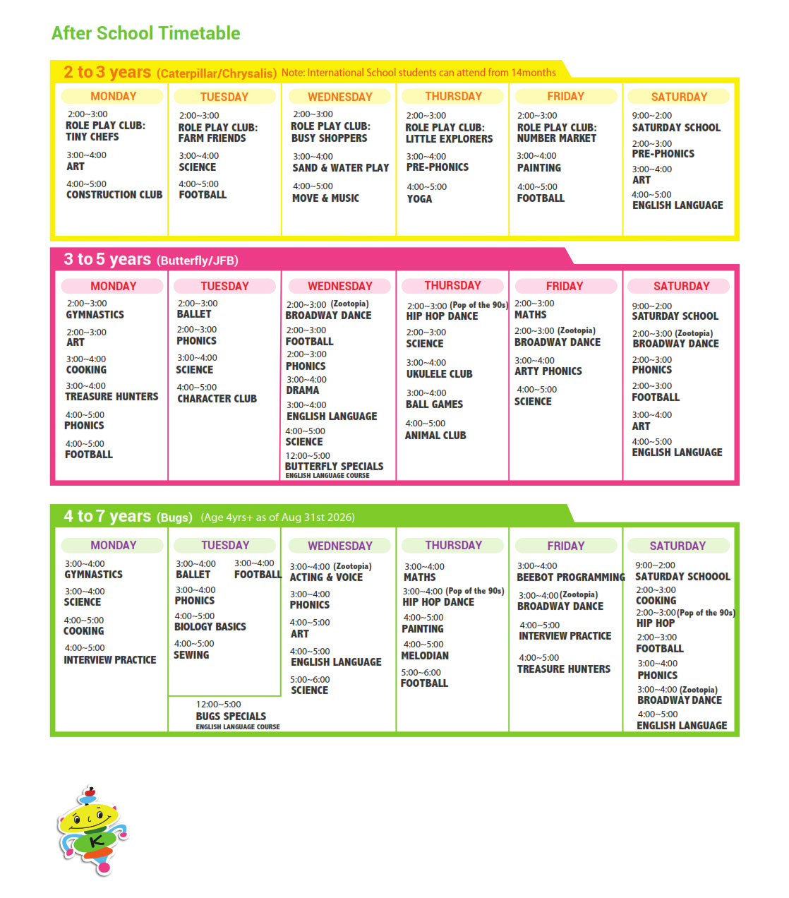 Schedule